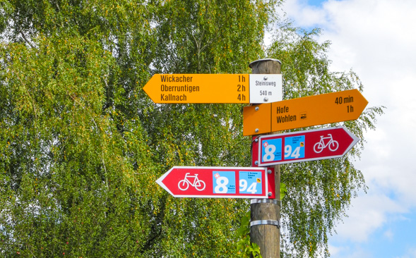 Aare-Radweg, Beschilderung