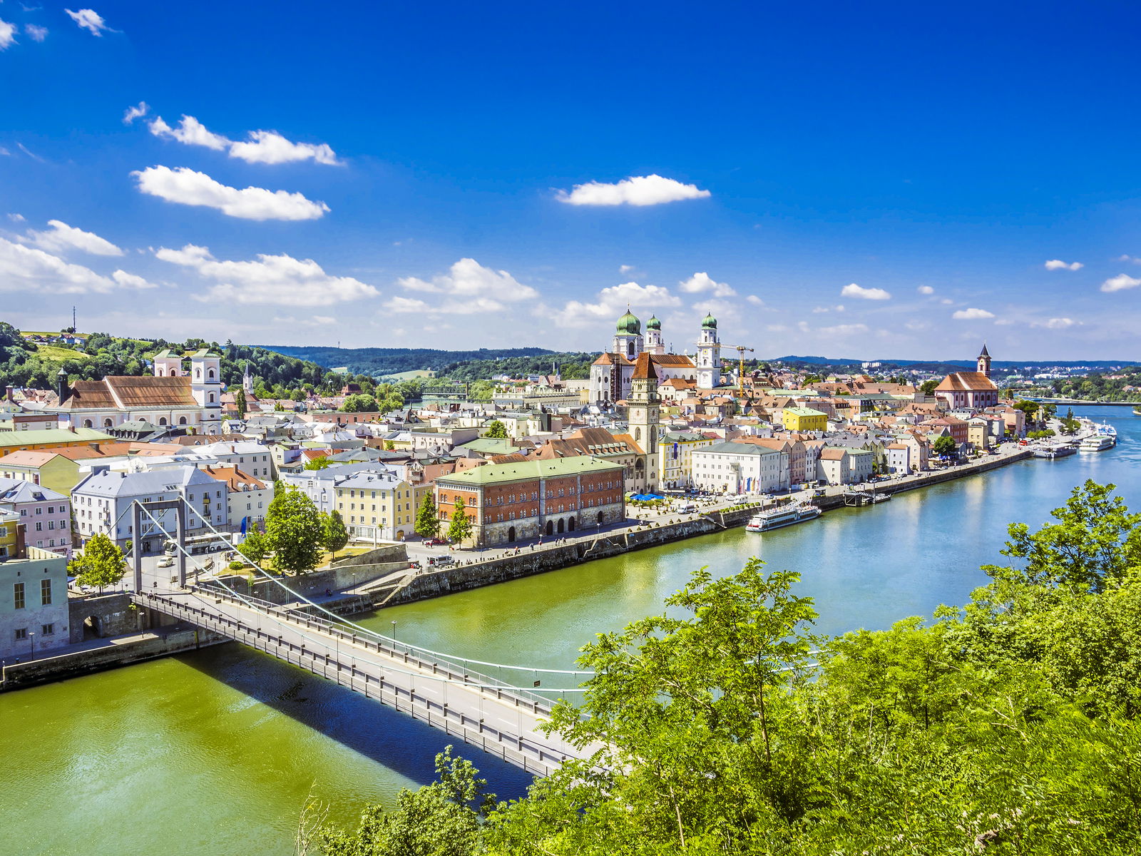 Panorama, Altstadt Passau, Inn