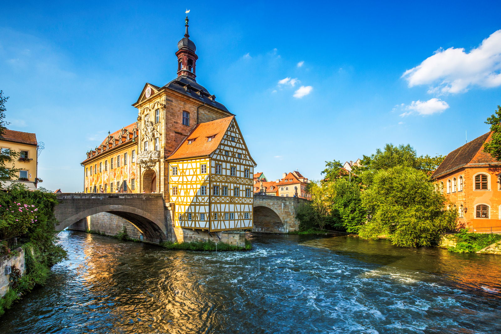 Bamberg, Rathaus, Regnitz
