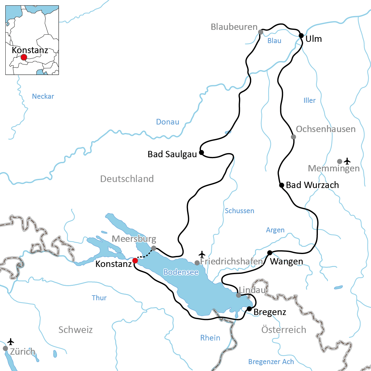 Der Donau-Bodensee-Radweg