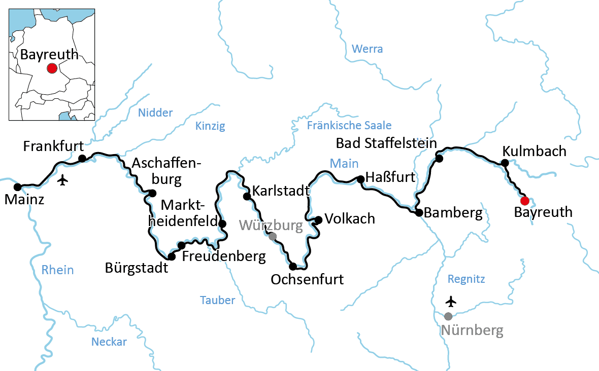 Main-Radweg: Bayreuth – Mainz