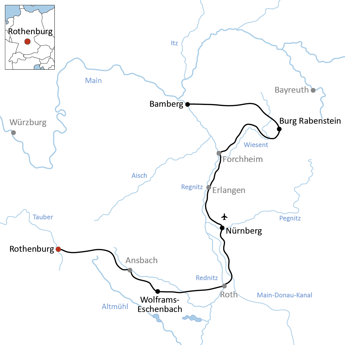 Radtour auf der Burgenstraße