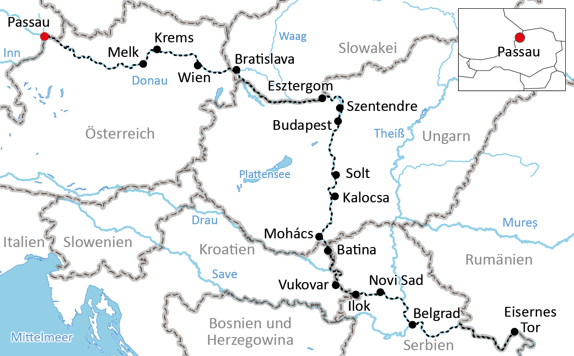 Mit Rad und Schiff von Passau nach Belgrad
