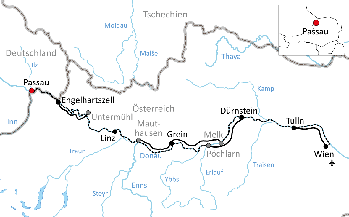 Mit Rad und Schiff von Passau nach Wien