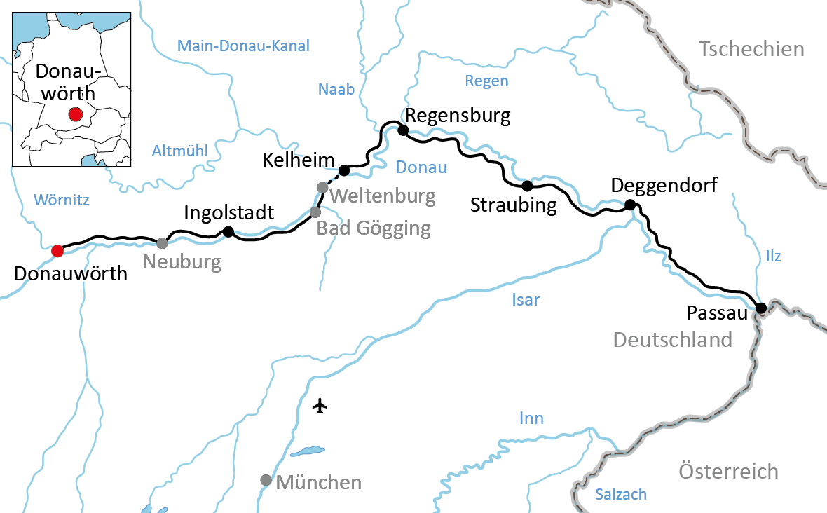 Radtour an der bayerischen Donau