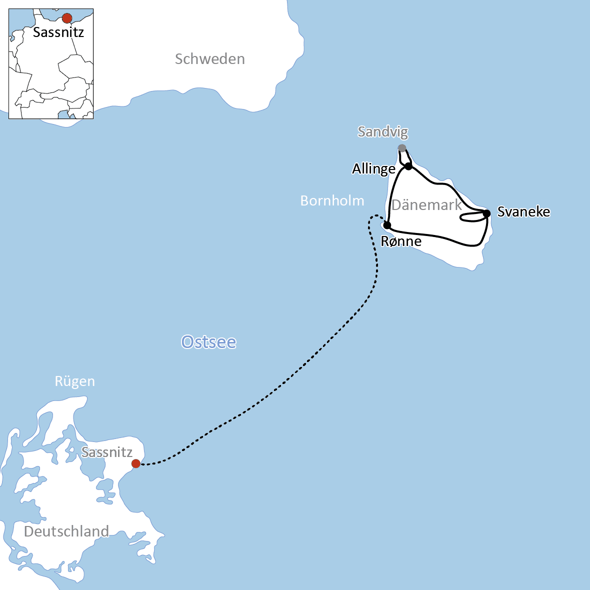 Radtour auf Bornholm