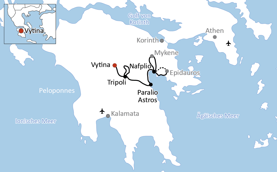 Radtour in Griechenland: Der Peloponnes
