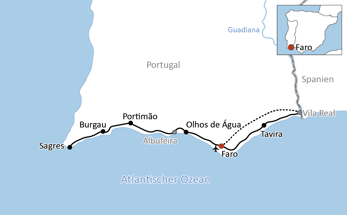 Radtour durch die Algarve