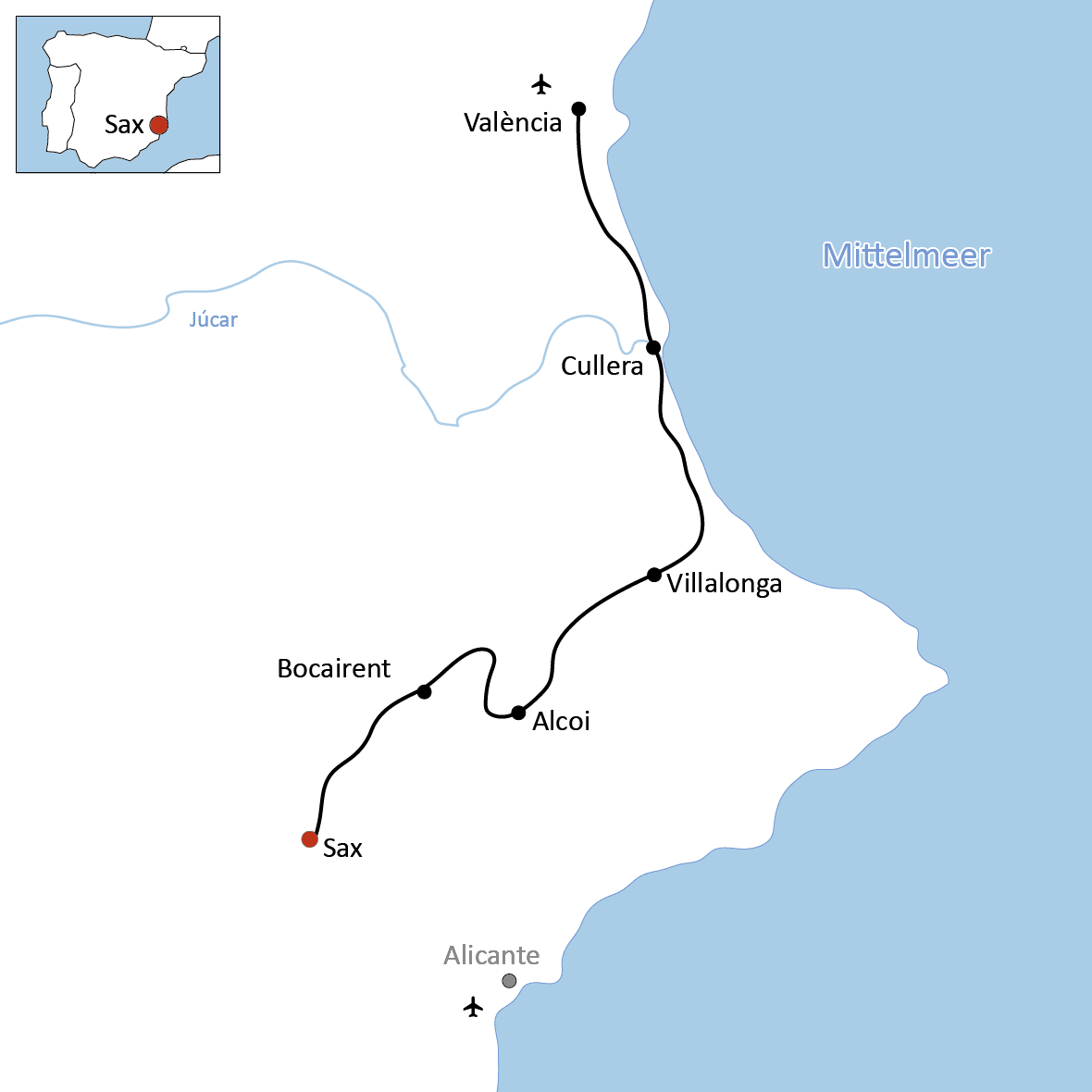 Radtour in Spanien