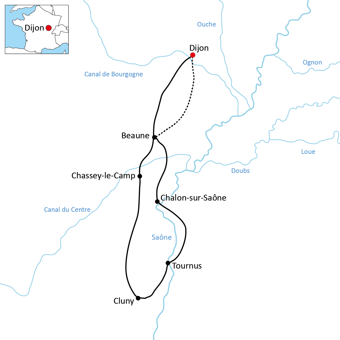 Radtour durch das Burgund