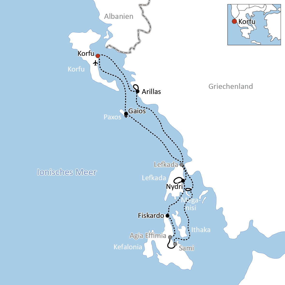 Bade-Kreuzfahrt in Griechenland