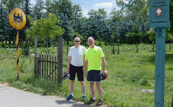 An der Grenze zwischen Deutschland und der Schweiz