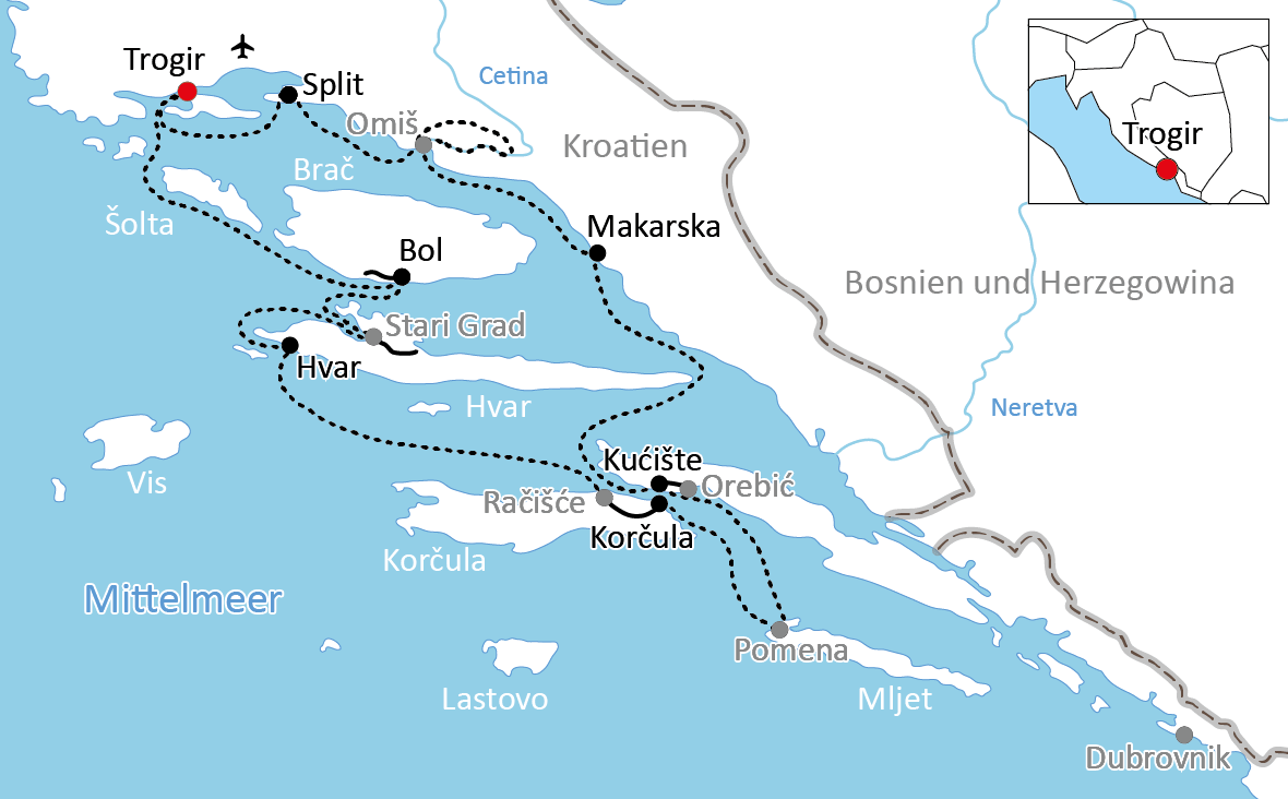 Familien-Kreuzfahrt in Kroatien