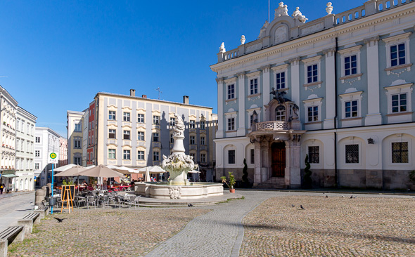 Inn-Radweg, Innenstadt Passau