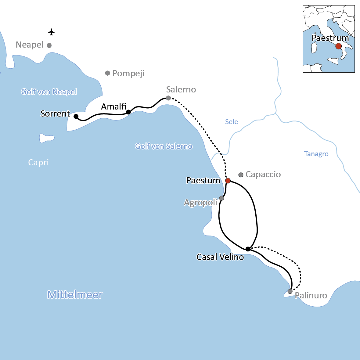 Radtour an der Amalfiküste