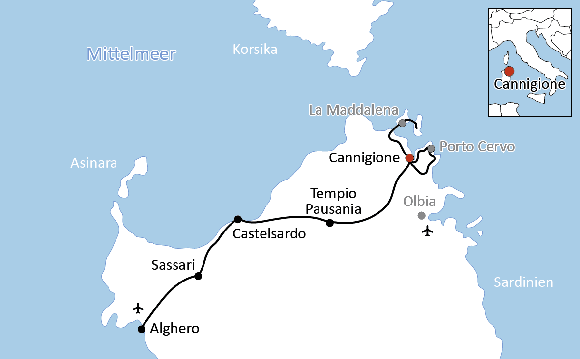 Radtour in Nord-Sardinien