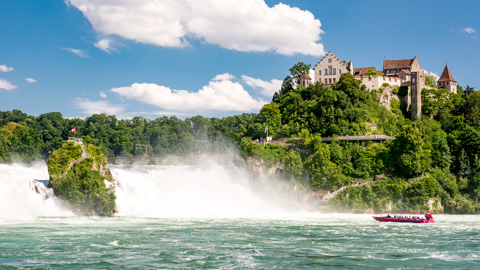 Kurze Tour mit dem Fahrrad am Bodensee und zum Rheinfall