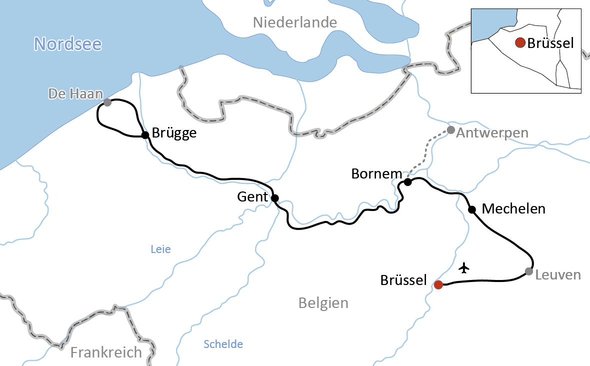 Radtour von Brüssel nach Brügge