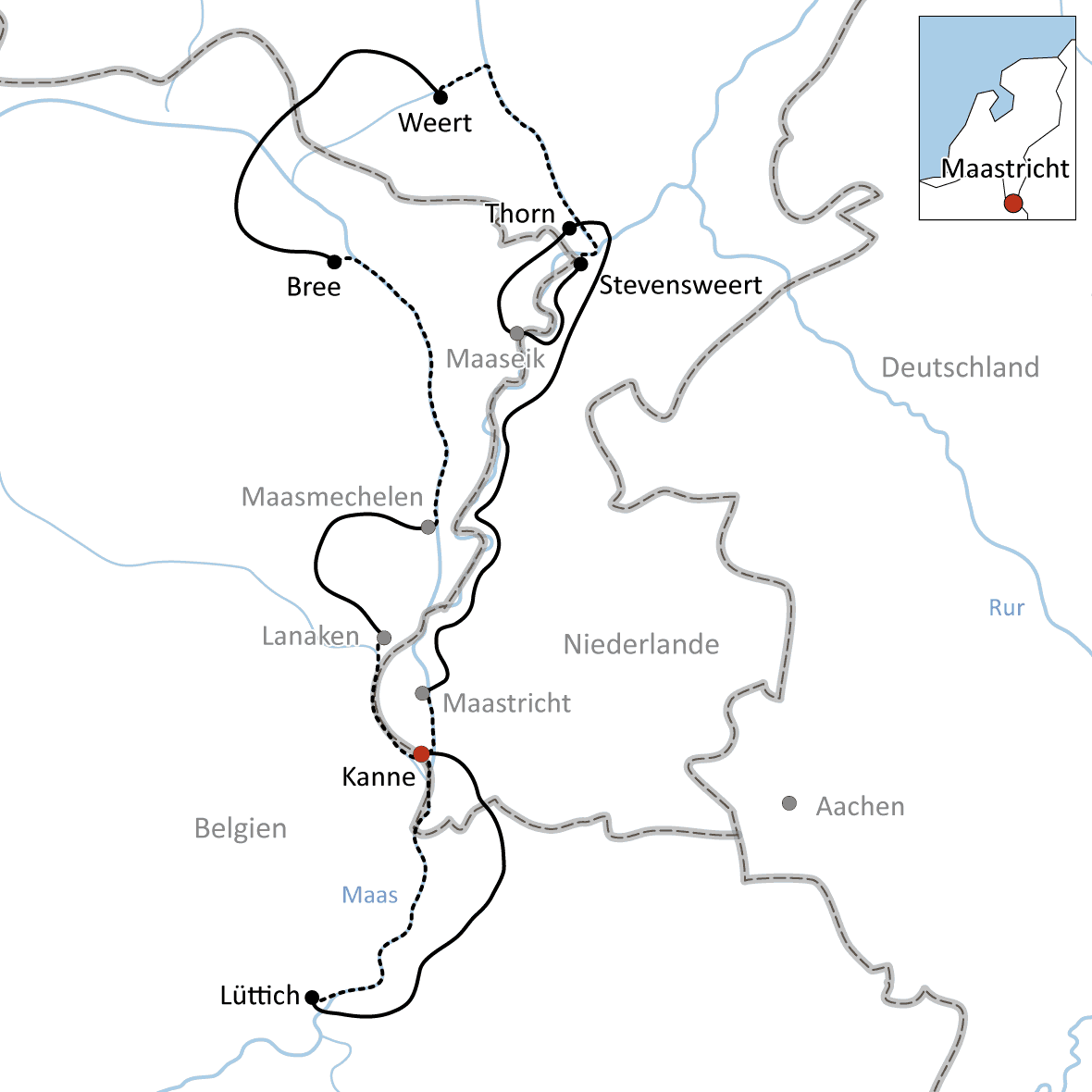 Mit Rad & Schiff durch Limburg entlang der Maas