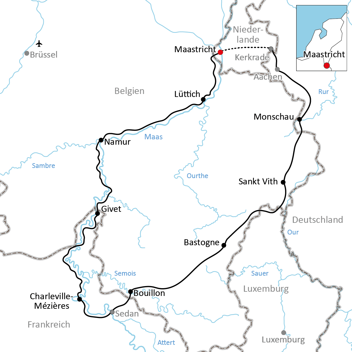 Radreise durch die Ardennen