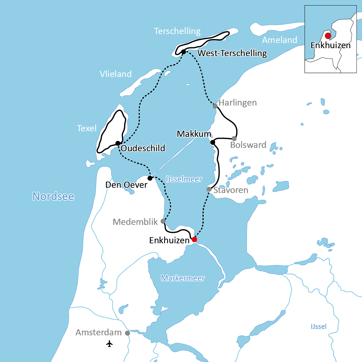 Inselhüpfen in Holland