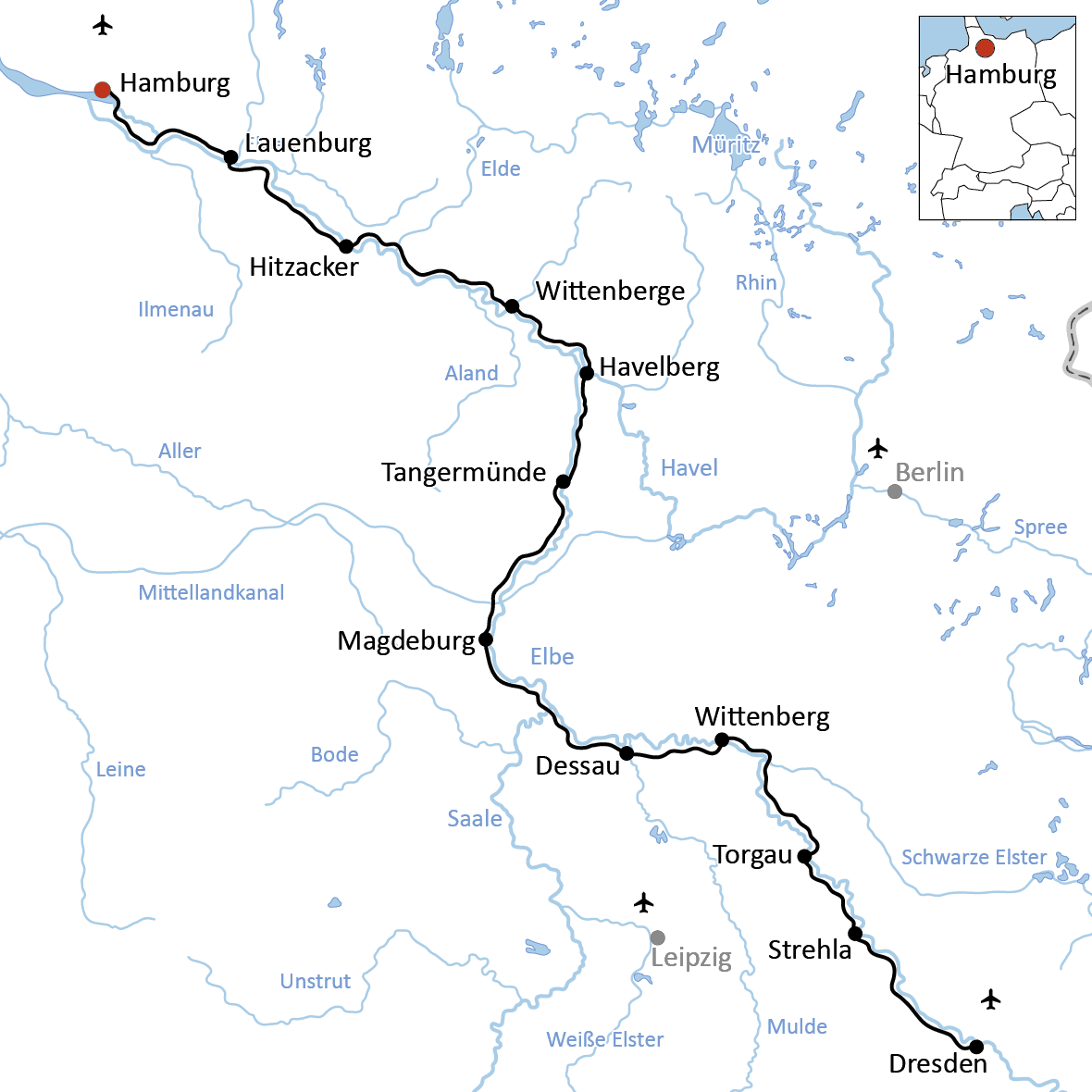 Der Große Radurlaub an der Elbe
