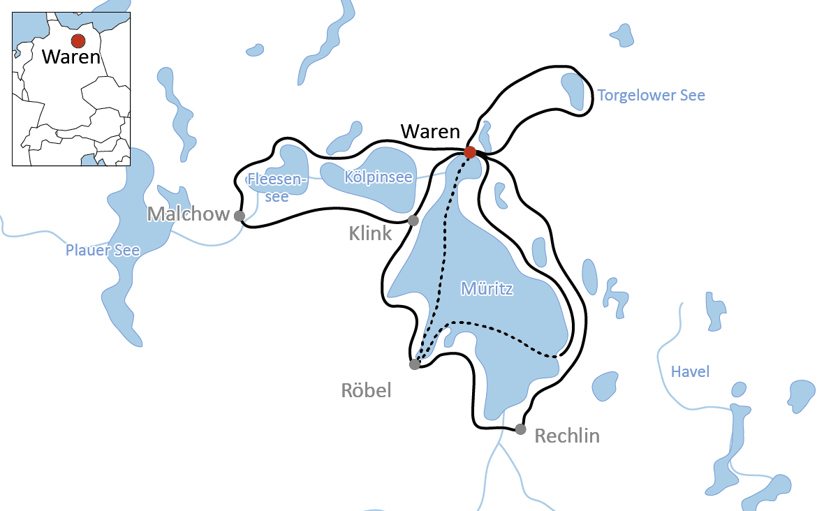 Radurlaub an der Mecklenburgischen Seenplatte