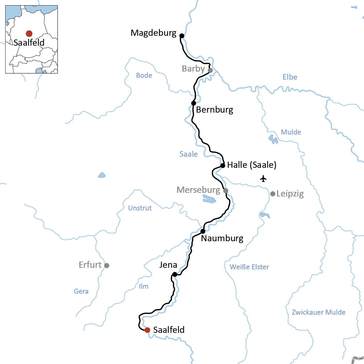 Radtour an der Saale