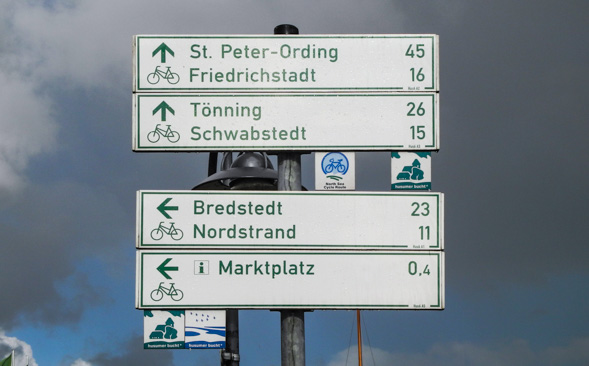 Nordsee-Radweg, Wegweiser