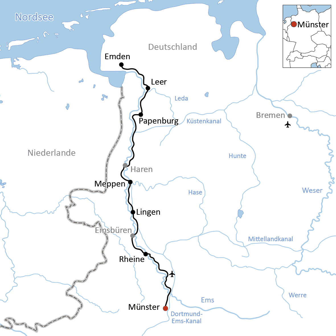 Der Ems-Radweg