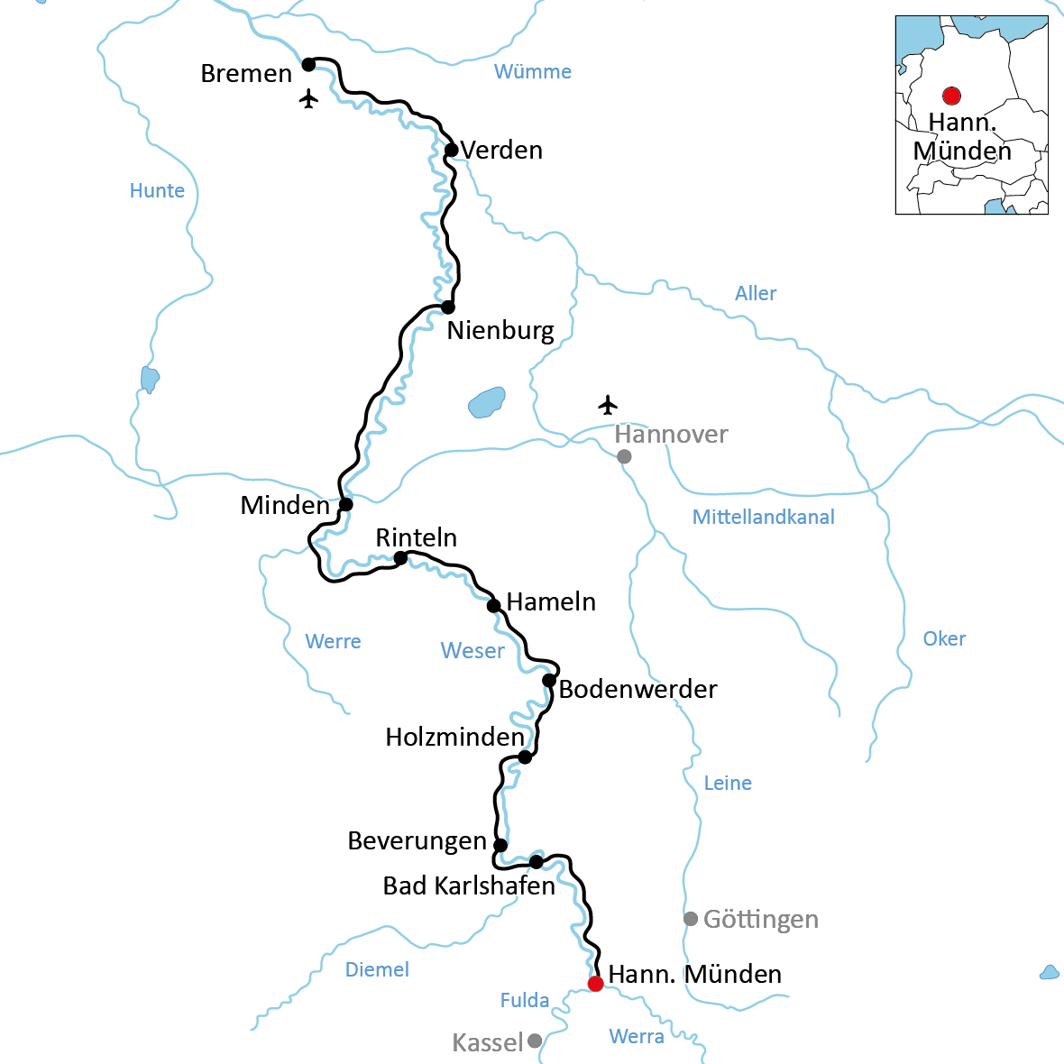 Weser-Radreise