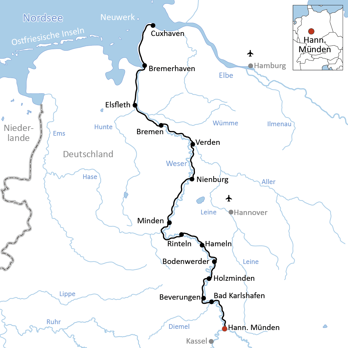 Der große Radurlaub an der Weser