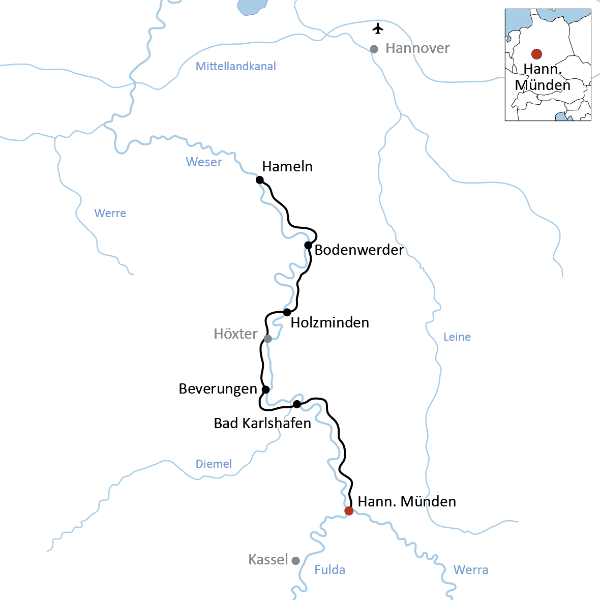 Die kurze Weser-Radtour