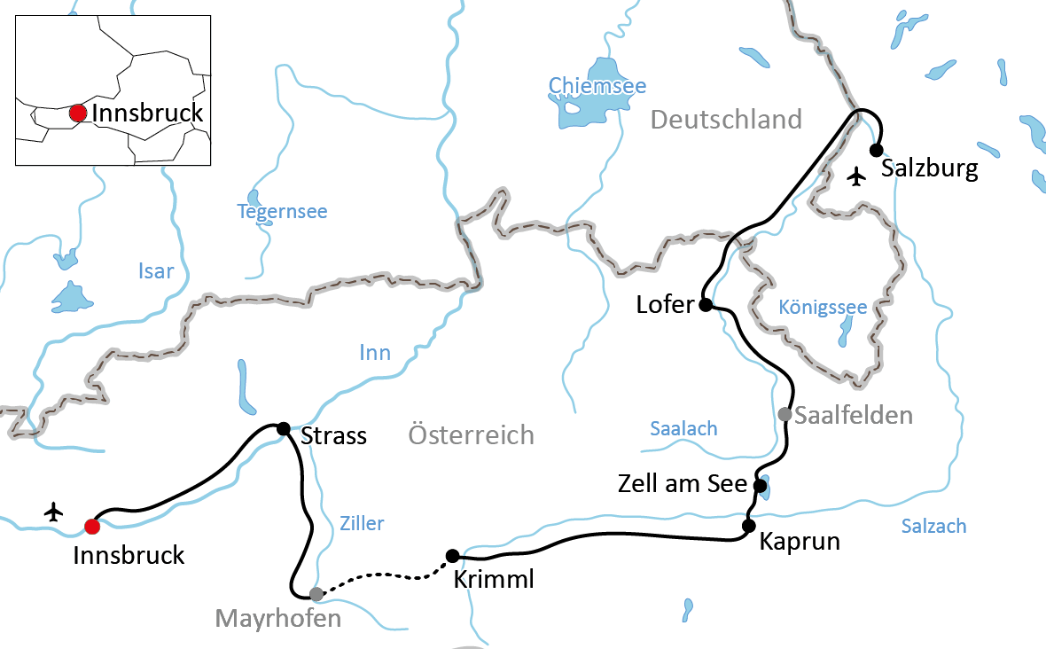 Zillertal-Radweg und Hohe Tauern