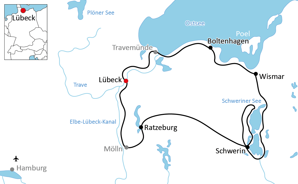 Radtour durch das Hinterland der Ostsee