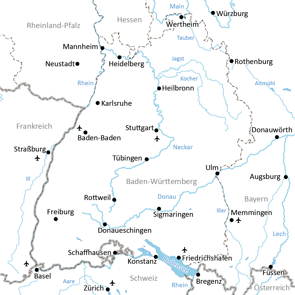 Radreisen in Baden-Württemberg