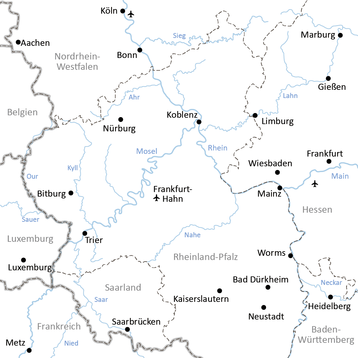 Radreisen in Rheinland-Pfalz und im Saarland