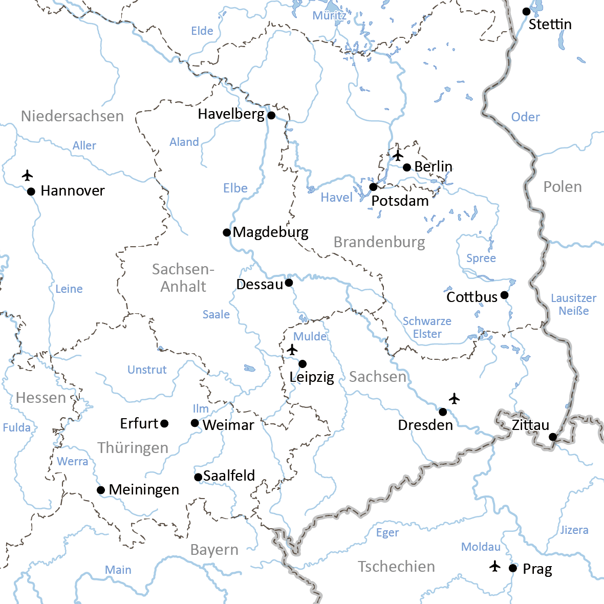 Radreisen in Sachsen, Thüringen und Sachsen-Anhalt