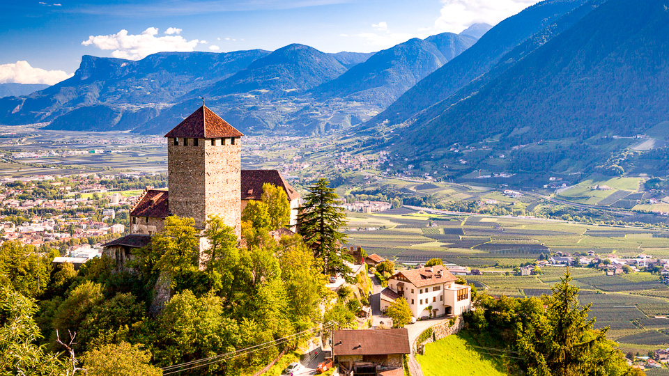 Radtour an der Etsch durch Südtirol