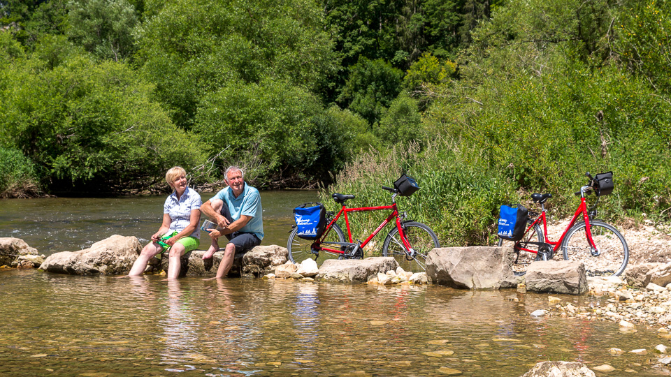 Radwandern im Tal der jungen Donau