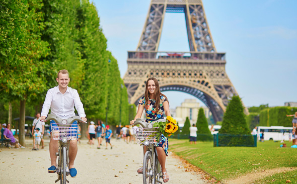 Loire-Radweg, Radfahrer in Paris