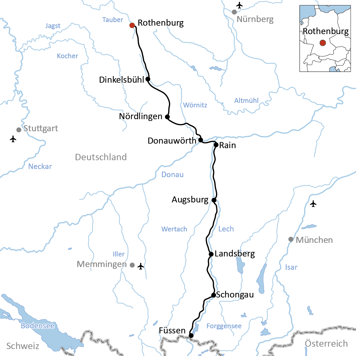 Radreise auf der Romantischen Straße