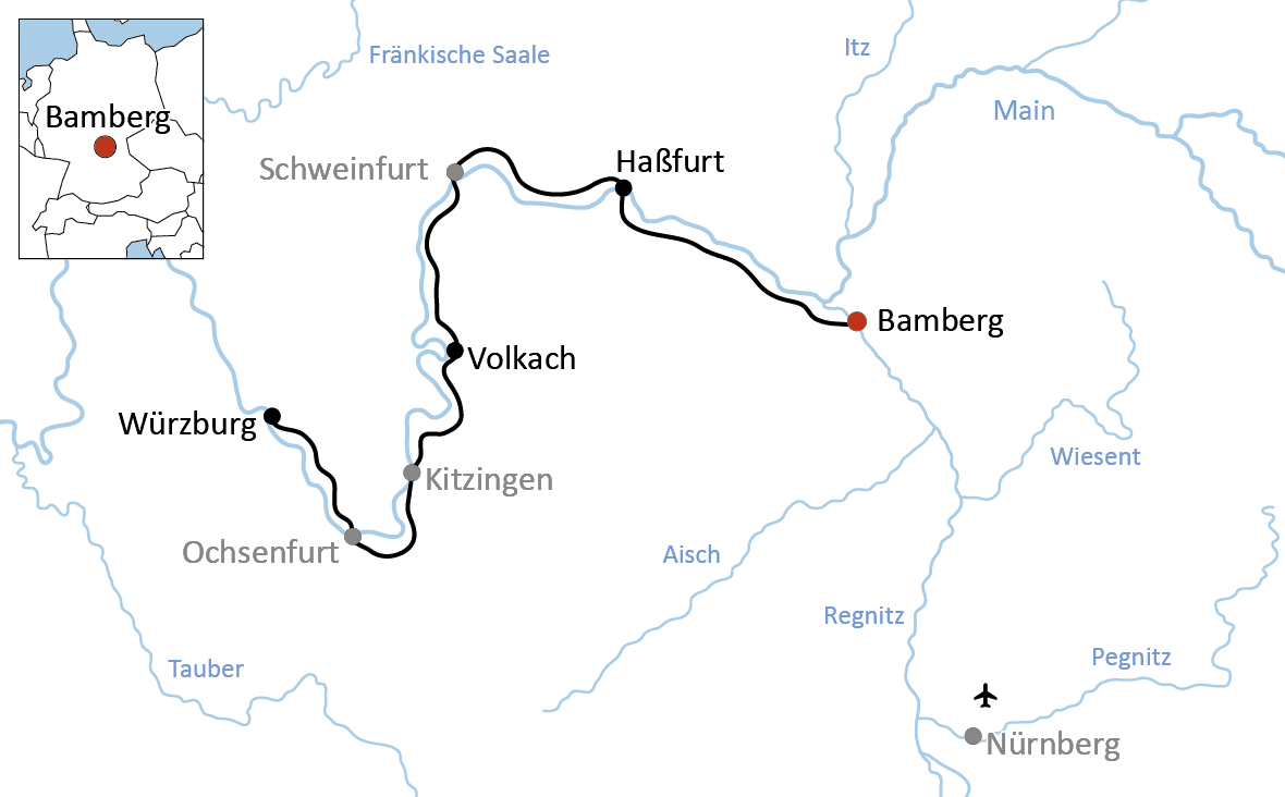 Kurze Tour auf dem Main-Radweg