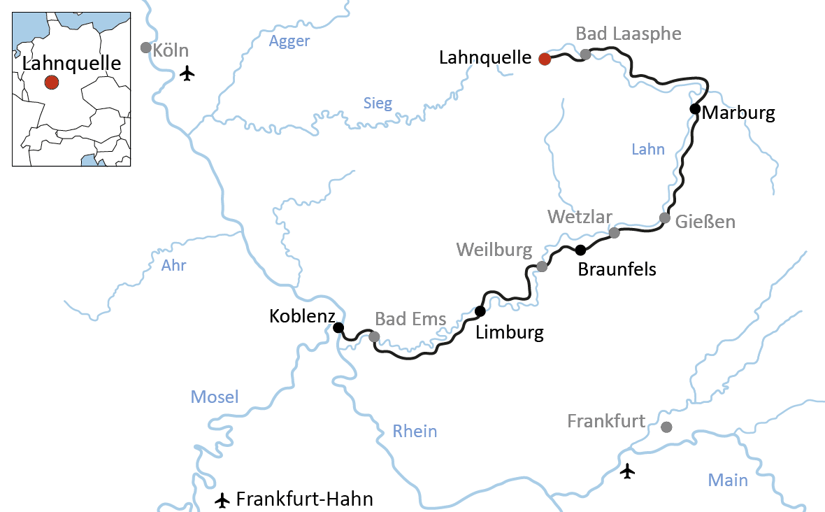 Sportliche Radtour an der Lahn
