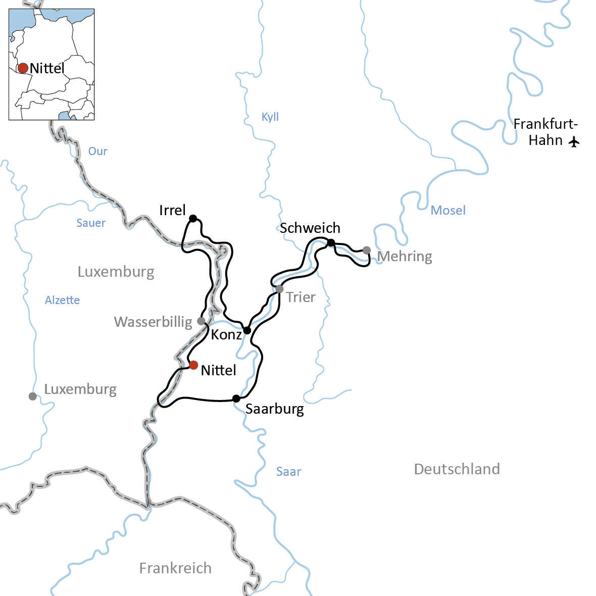 Radurlaub an Mosel, Saar und Sauer