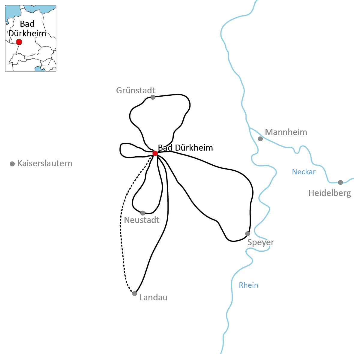 Radtour in der Pfalz