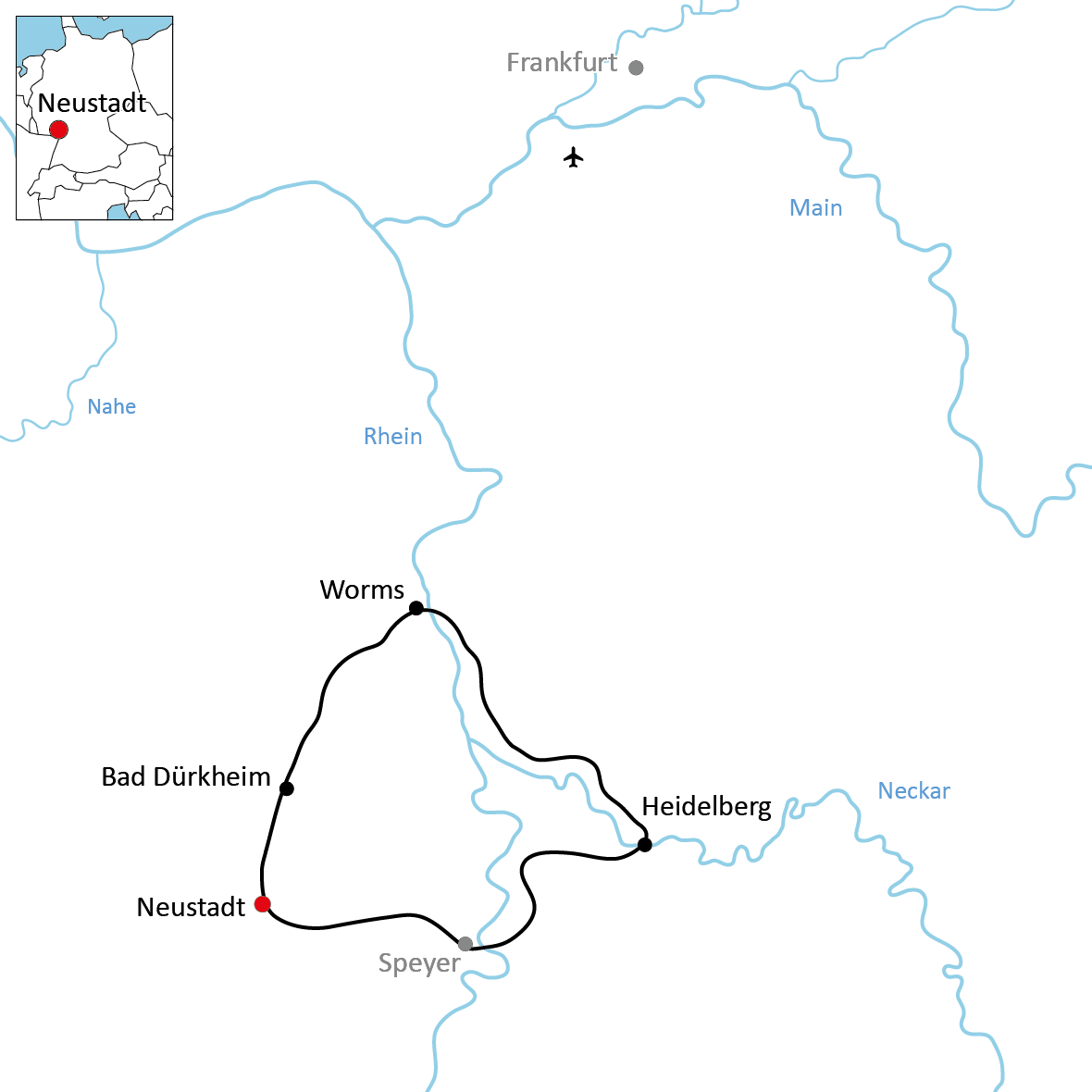 Radtour an der Deutschen Weinstraße
