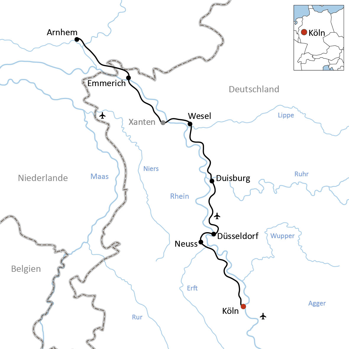 Radtour am Niederrhein