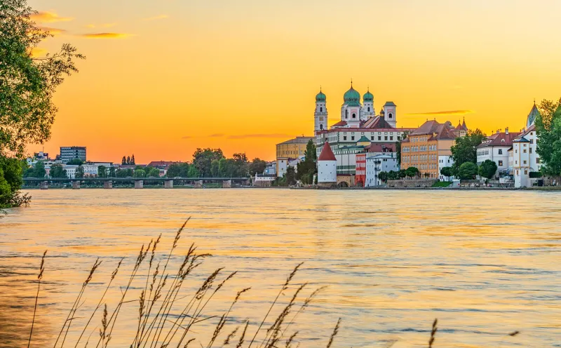 Sonnenuntergang in Passau