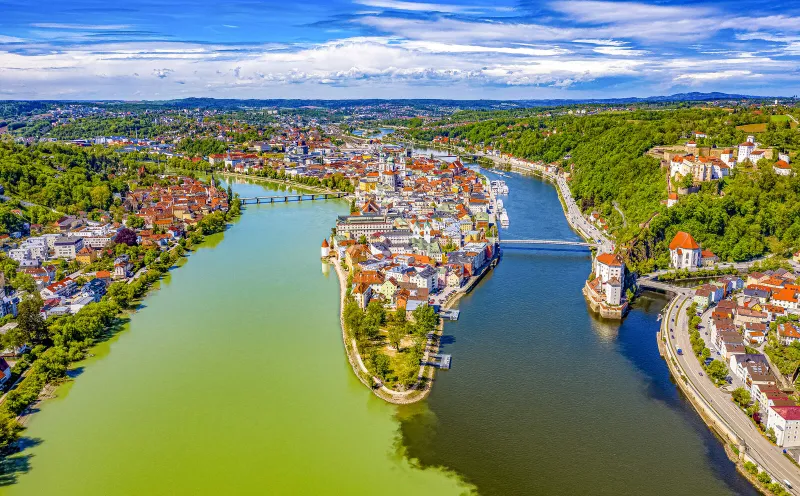Dreiflüsseeck in Passau